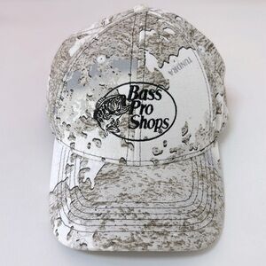 Bass Pro Shops White Camo Tonal Logo Tundra Adjustable Cap Hat